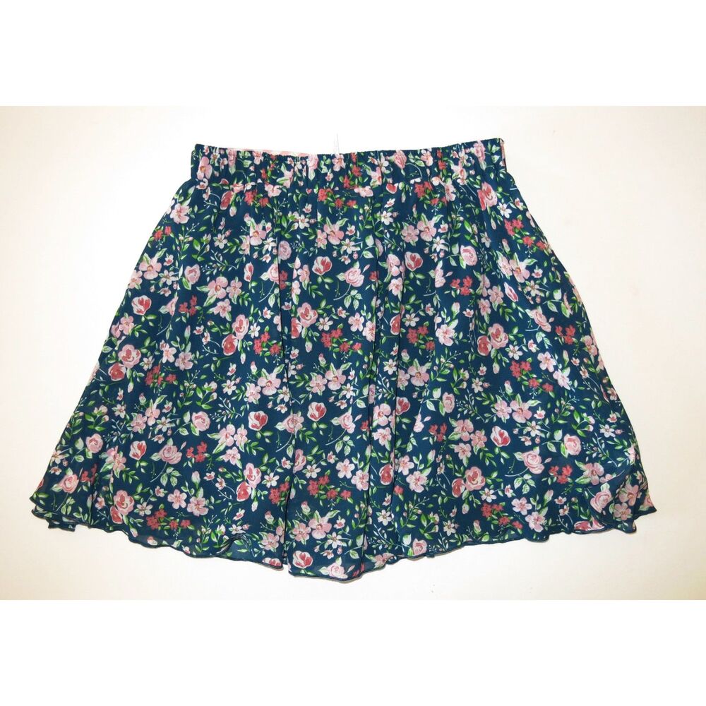 Matilda Jane 435 girls skirt 14 Hello Lovely Roses are Red blue pink navy floral - Picture 2 of 4